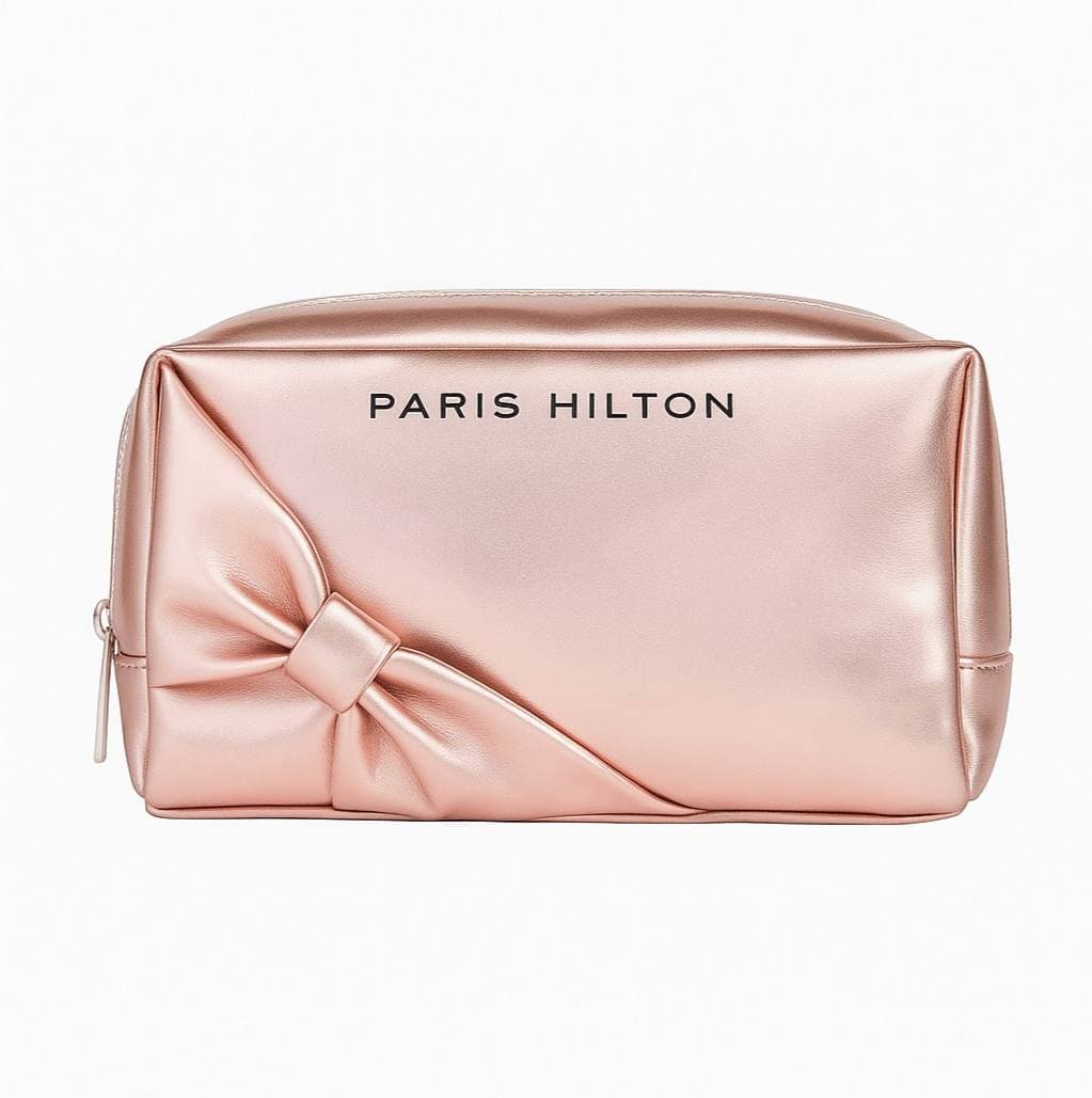 کیف آرایشی برنزی برند Paris Hilton