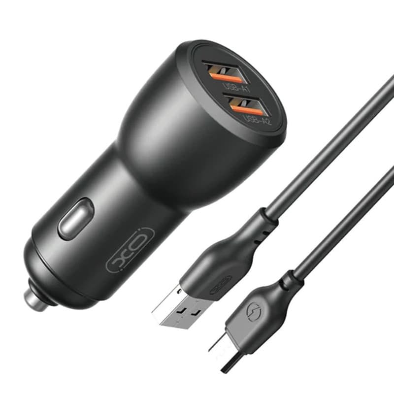 شارژر فندکی 12 وات ایکس او مدل cc55 به همراه کابل تبدیل MICRO USB