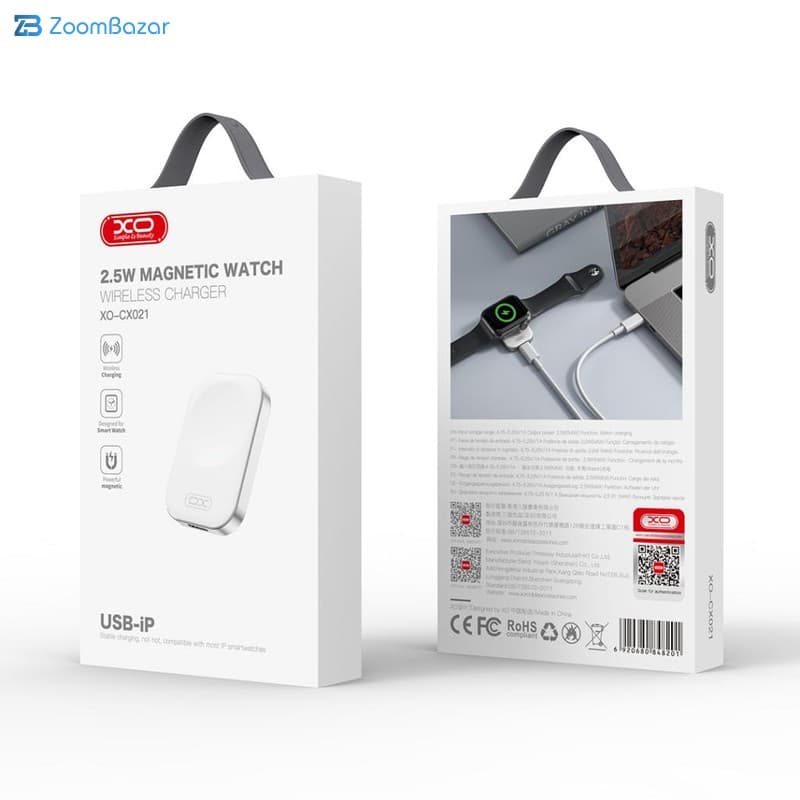 شارژر بی سیم ایکس او مدل cx021 مناسب برای ساعت هوشمند اپل apple watch 1 to 7 series — تصویر ۲