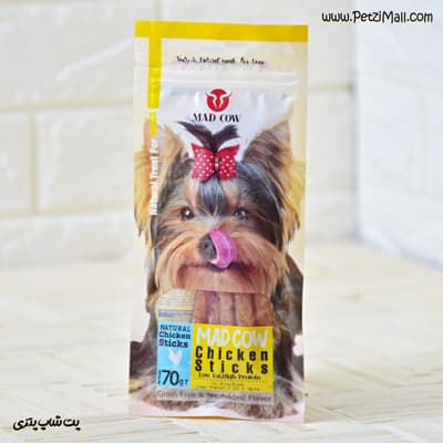 استیک تشویقی سگ مدکاو مرغ Chicken Sticks مناسب نژاد کوچک ۷۰ گرم کد ۴۴۳