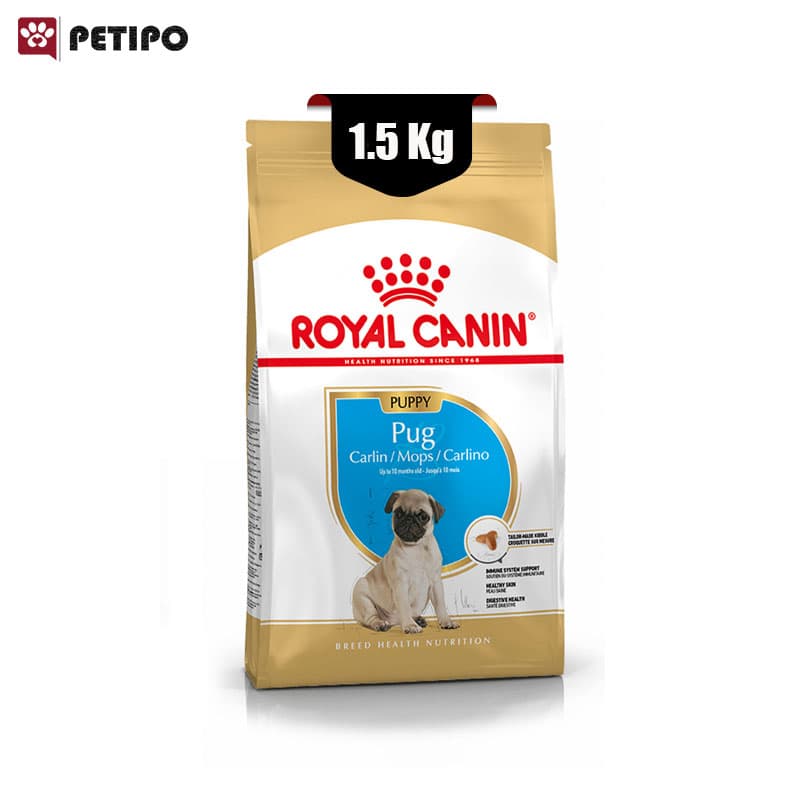 غذای خشگ توله سگ پاگ پاپی رویال کنین (Royal Canin Dog Pug Puppy) وزن 1.5 کیلوگرم