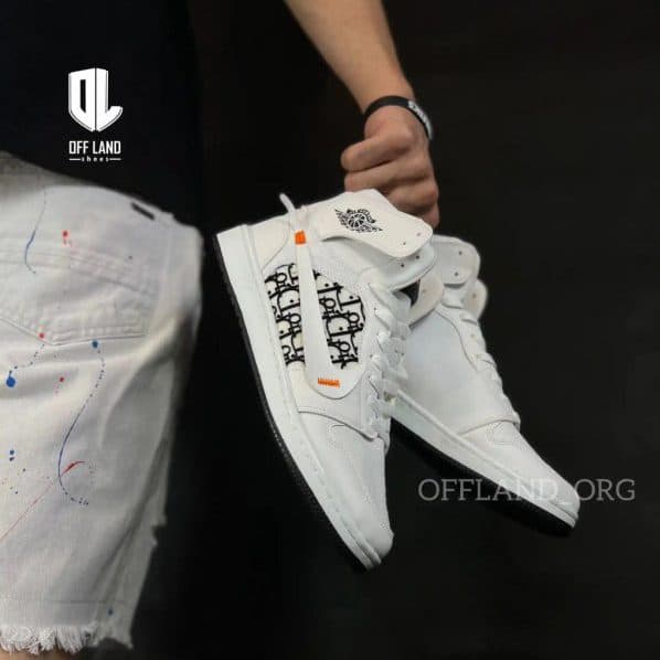 کفش نایک جردن آف وایت ساقدار زنانه Nike Air Jordan 1 Off White Dior — تصویر ۲