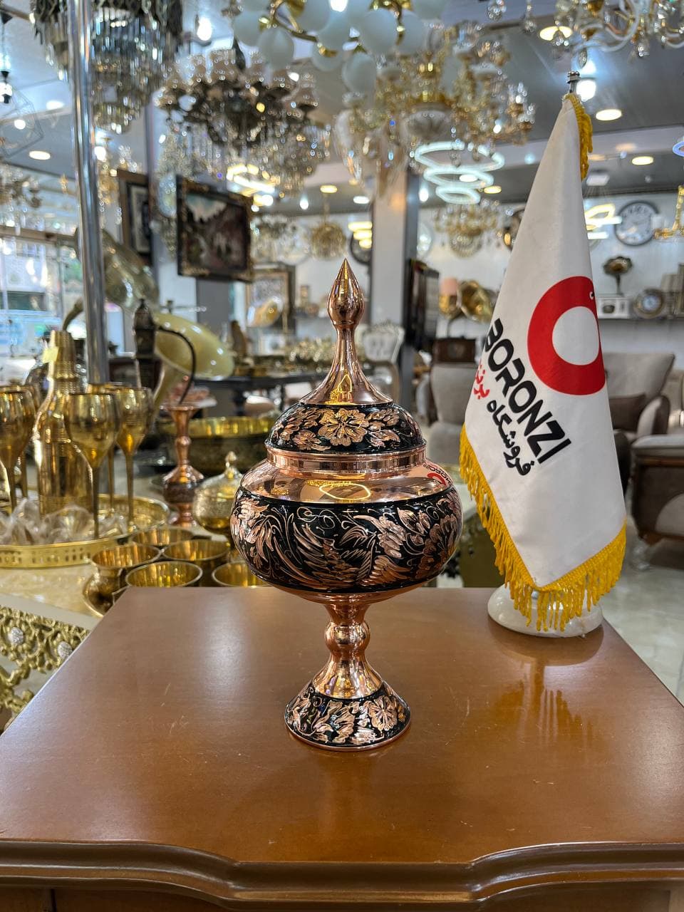 شکلات خوری درب دار مس پرداز درجه یک
