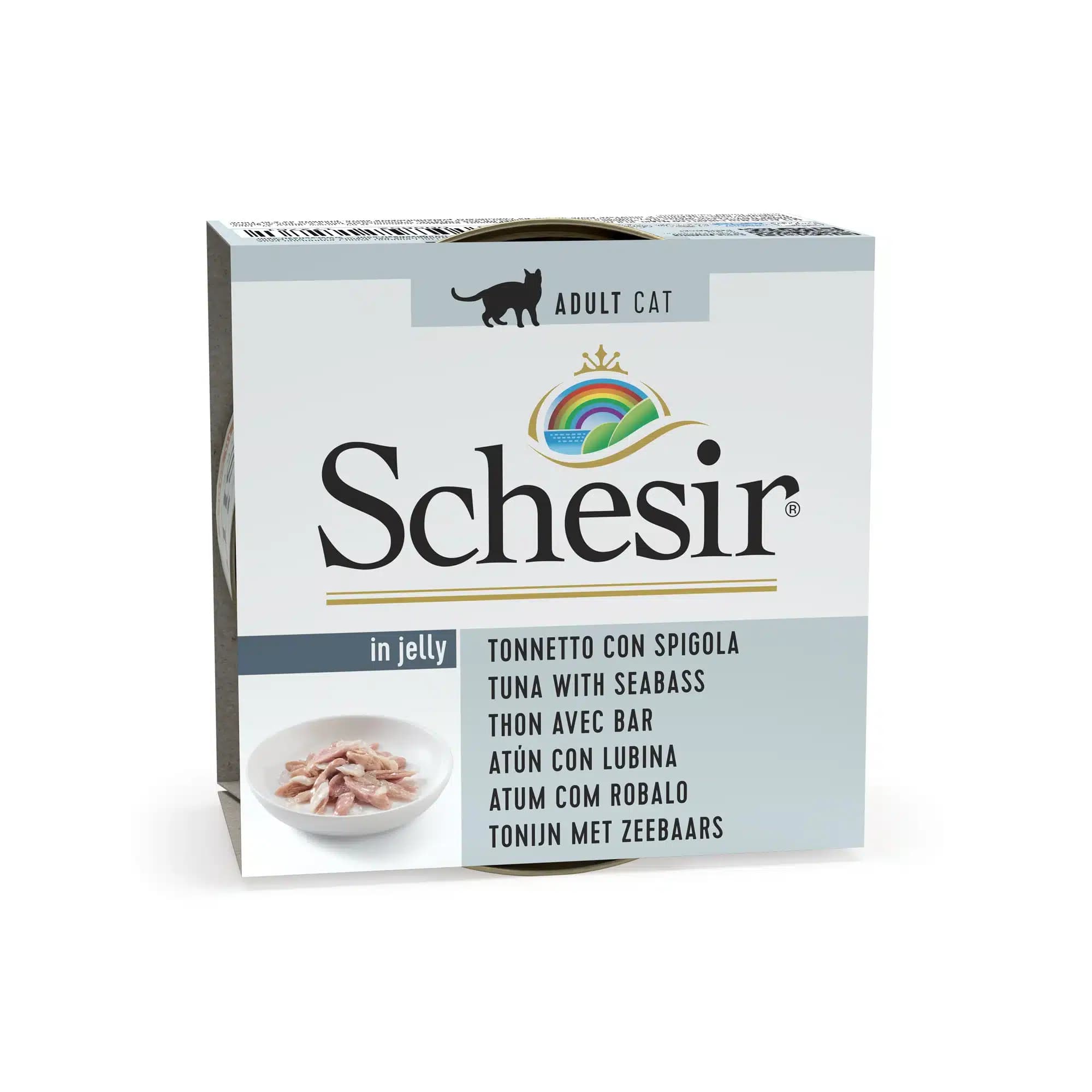 کنسرو گربه با طعم ماهی تن و سی‌بس شسیر (Schesir Cat Tuna with Sea Bass) وزن 85 گرم — تصویر ۲