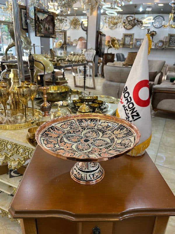 شیرینی خوری مسی نقره کوب کیفیت اعلا ریز نقش