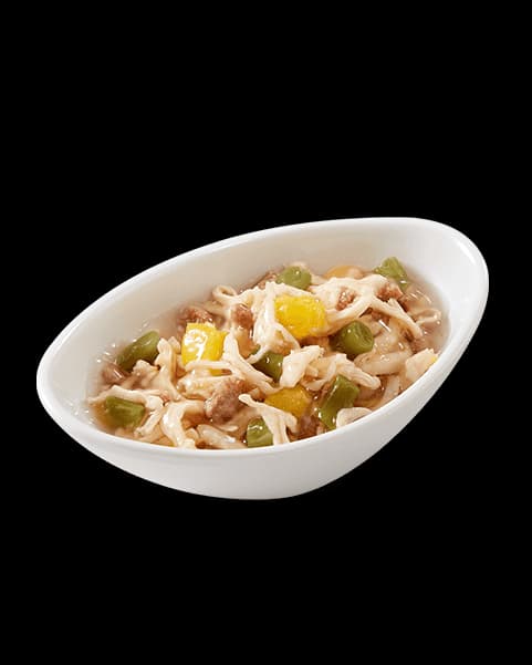 کنسرو گربه با طعم مرغ و بیف با دانه های لوبیا سبز شسیر (Schesir Chicken Beef with Mango and Green Beans) وزن 85 گرم — تصویر ۴