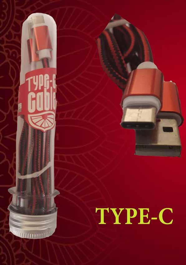 کابل شارژ type-c کنفی قرمز
