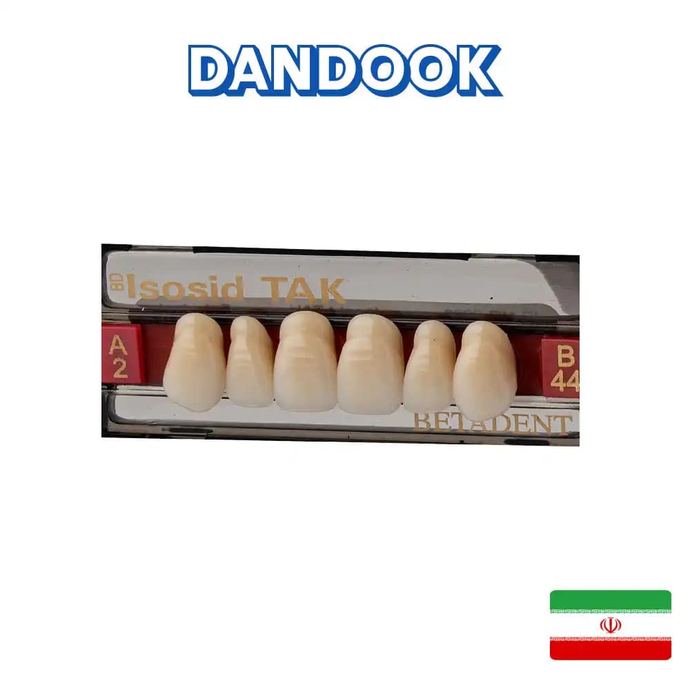 دندان مصنوعی قدامی بالا 6 عددی ایزوسید تک بتادنت Isosid Tak Denture