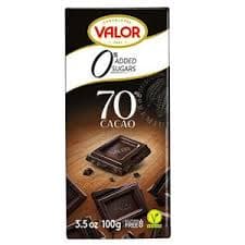 شکلات بدون شکر 70درصد کاکائو والور 100 گرم