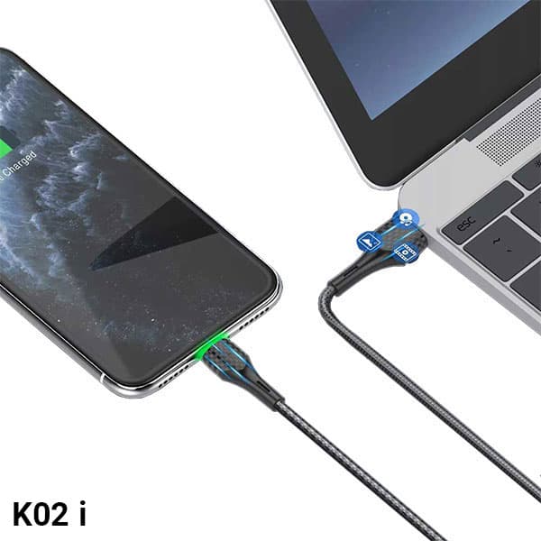 کابل شارژ 1 متری Lightning کینگ استار K02 i — تصویر ۳
