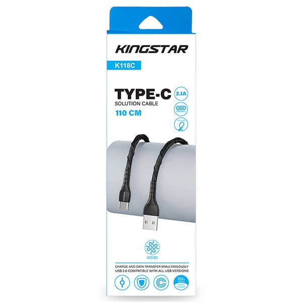 کابل شارژ 1.1 متری Type-C کینگ استار K118C — تصویر ۴