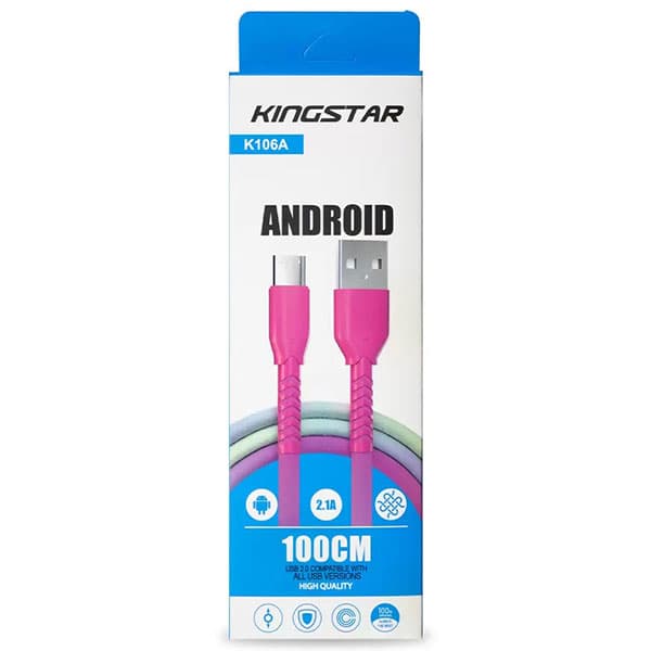 کابل شارژ 1 متری microUSB کینگ استار K106A — تصویر ۴