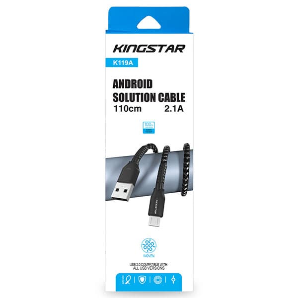کابل شارژ 1.1 متری microUSB کینگ استار K119A — تصویر ۴