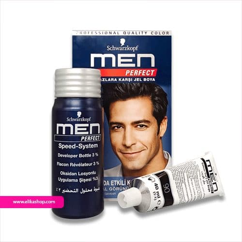کیت رنگ موی فوری آقایان شوارتسکف کاملا مشکی مدل Perfect Men