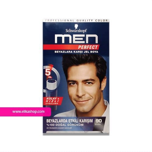 کیت رنگ موی فوری آقایان شوارتسکف کاملا مشکی مدل Perfect Men — تصویر ۲
