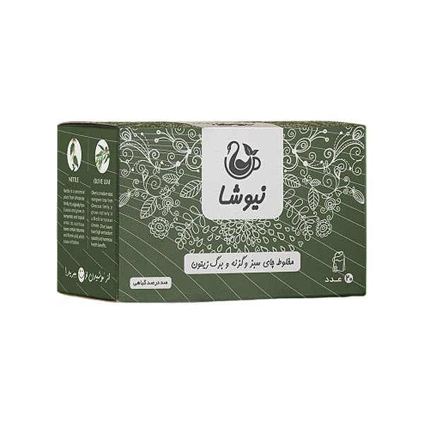 دمنوش چای سبز و گزنه و برگ زیتون نیوشا ( 20عددی )