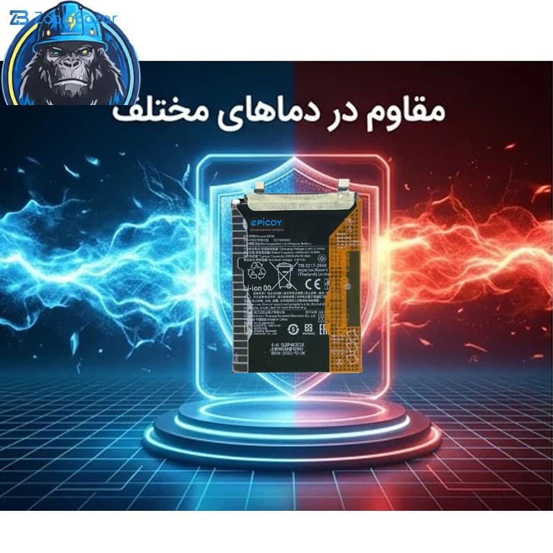 باتری موبایل اپیکوی مدل Gorillaomi BP4K Irj ظرفیت 5000 میلی آمپر ساعت سازگار با گوشی موبایل شیائومی Poco F5/ X5 Pro — تصویر ۸