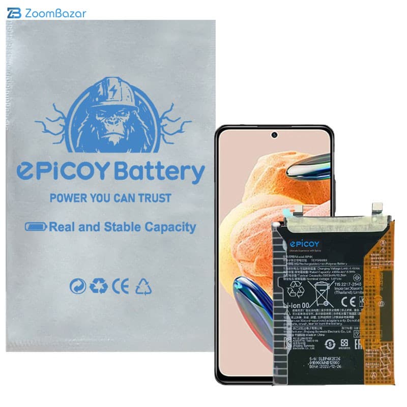 باتری موبایل اپیکوی مدل Gorillaomi BP4K Irj ظرفیت 5000 میلی آمپر ساعت سازگار با گوشی موبایل شیائومی Poco F5/ X5 Pro — تصویر ۳