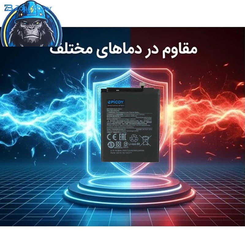 باتری موبایل اپیکوی مدل Gorillaomi BM4J Irj ظرفیت 4500 میلی آمپر ساعت سازگار با گوشی موبایل شیائومی Redmi Note 8 Pro — تصویر ۷