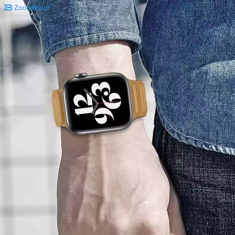 بند گرین مدل Leather Magnets مناسب برای اپل واچ 42/44/45/49 میلی متری — تصویر ۵