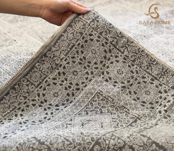 روفرشی مدرن طرح چهل تکه 3 متری طوسی — تصویر ۳