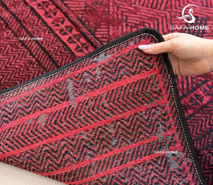 زیر سفره ای 3 متری طرح سنتی مشکی قرمز — تصویر ۴