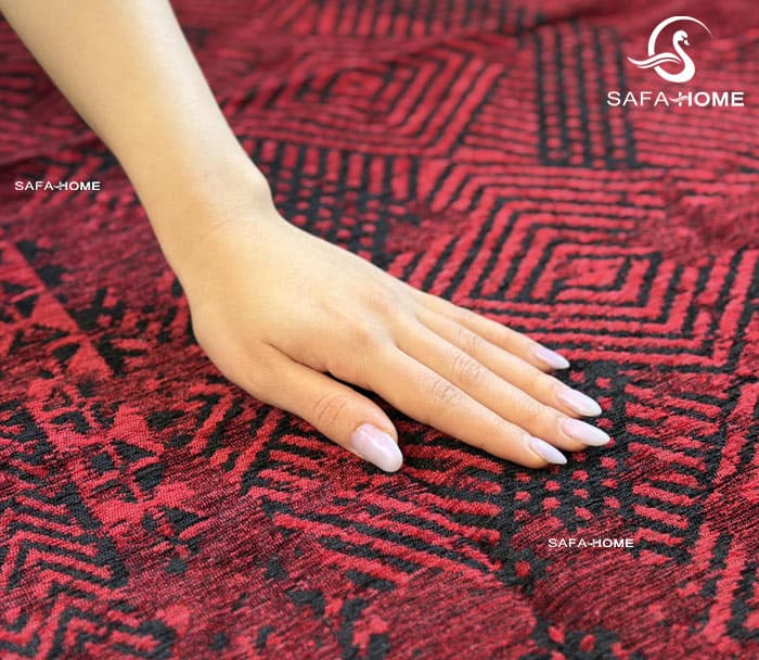 زیر سفره ای 3 متری طرح سنتی مشکی قرمز — تصویر ۵