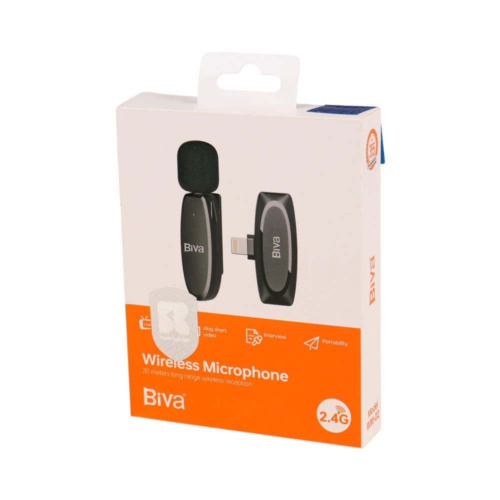 میکروفون بی سیم Type C بیوا WM-02 — تصویر ۲