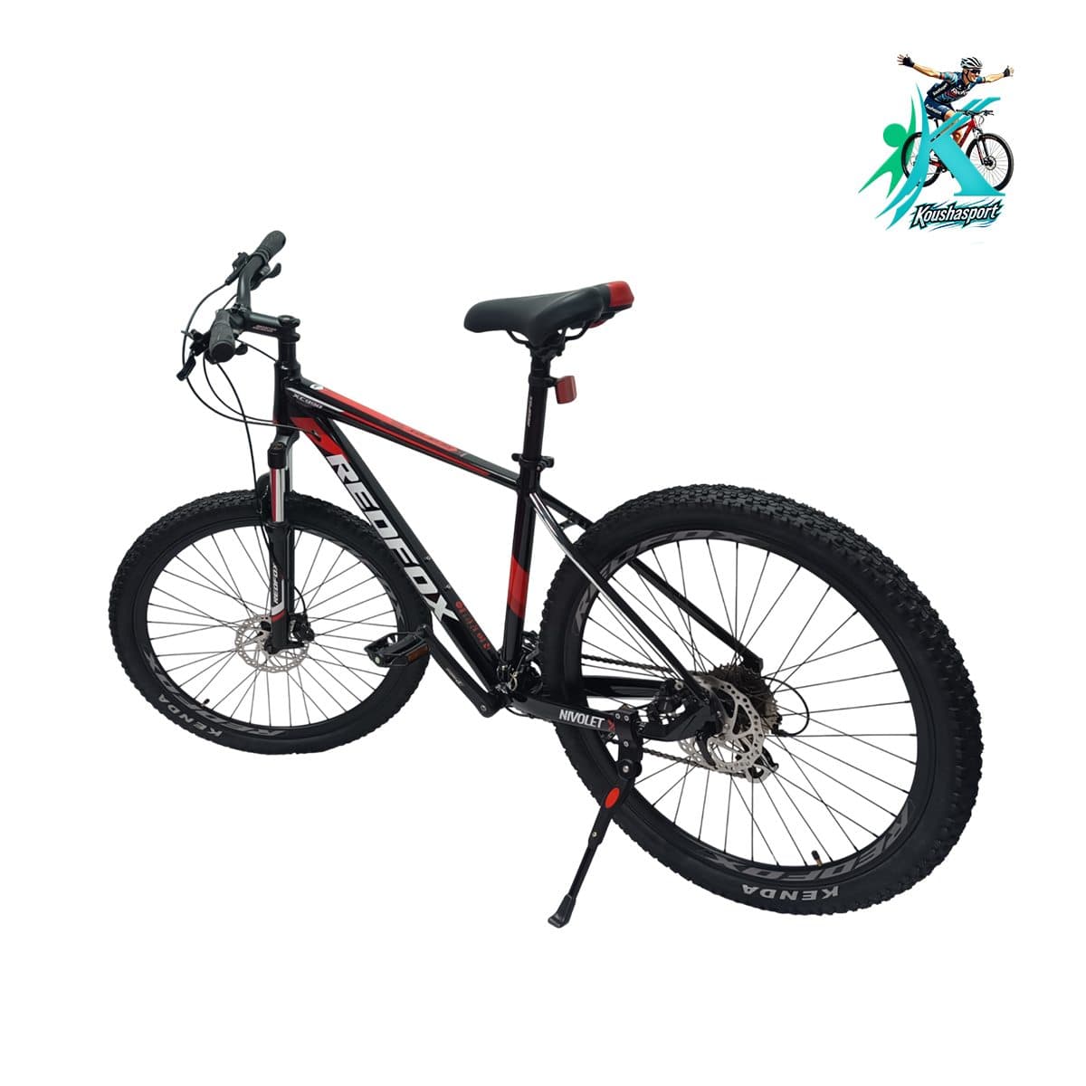 دوچرخه کوهستان ردفوکس مدل XC990 سایز 27.5 آلومینیوم 16 دنده مشکی سفید — تصویر ۳