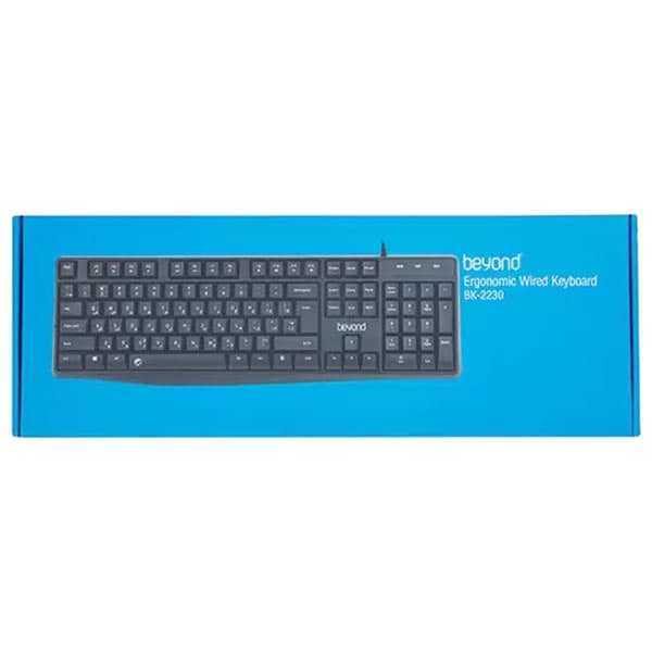 کیبورد باسیم ارگونومیک بیاند BK-2230 — تصویر ۴