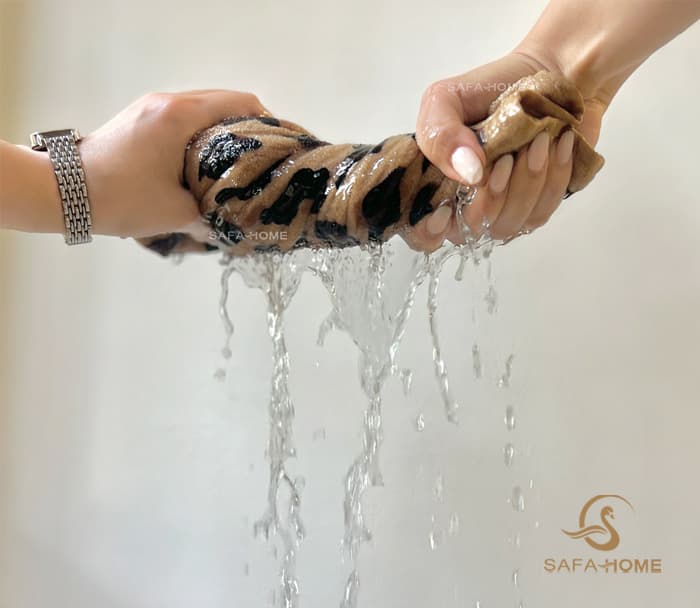 حوله دست و صورت طرح پلنگی 40×80 صفاهوم — تصویر ۲