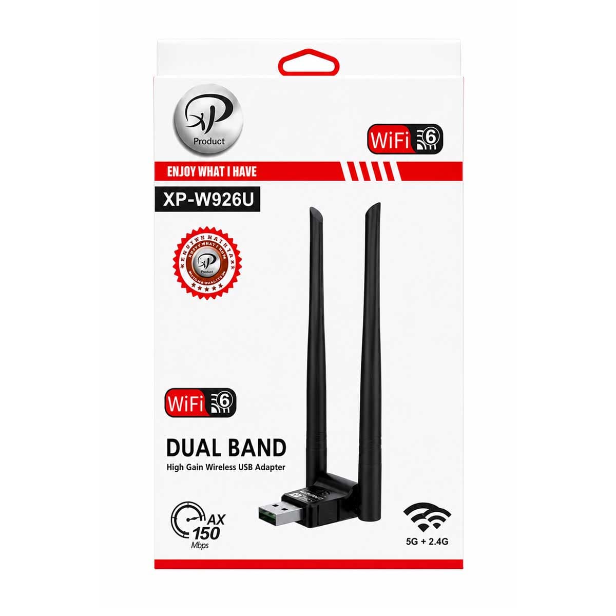 کارت شبکه وایرلس XP PRODUCT W926 WIFI6 5G+2.4G 300Mbps