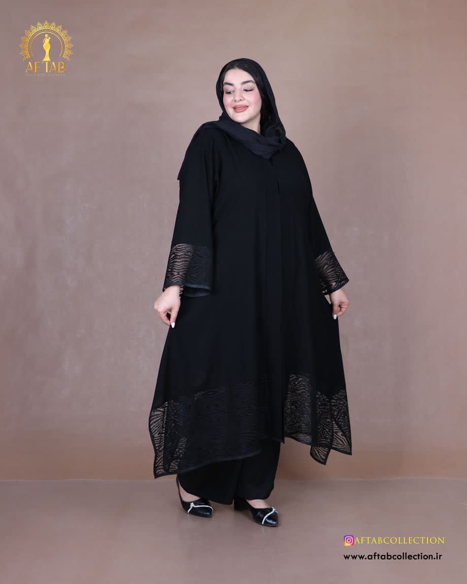 مانتو شانتون خرجکار یاخما سایزبزرگ 3670 — تصویر ۶