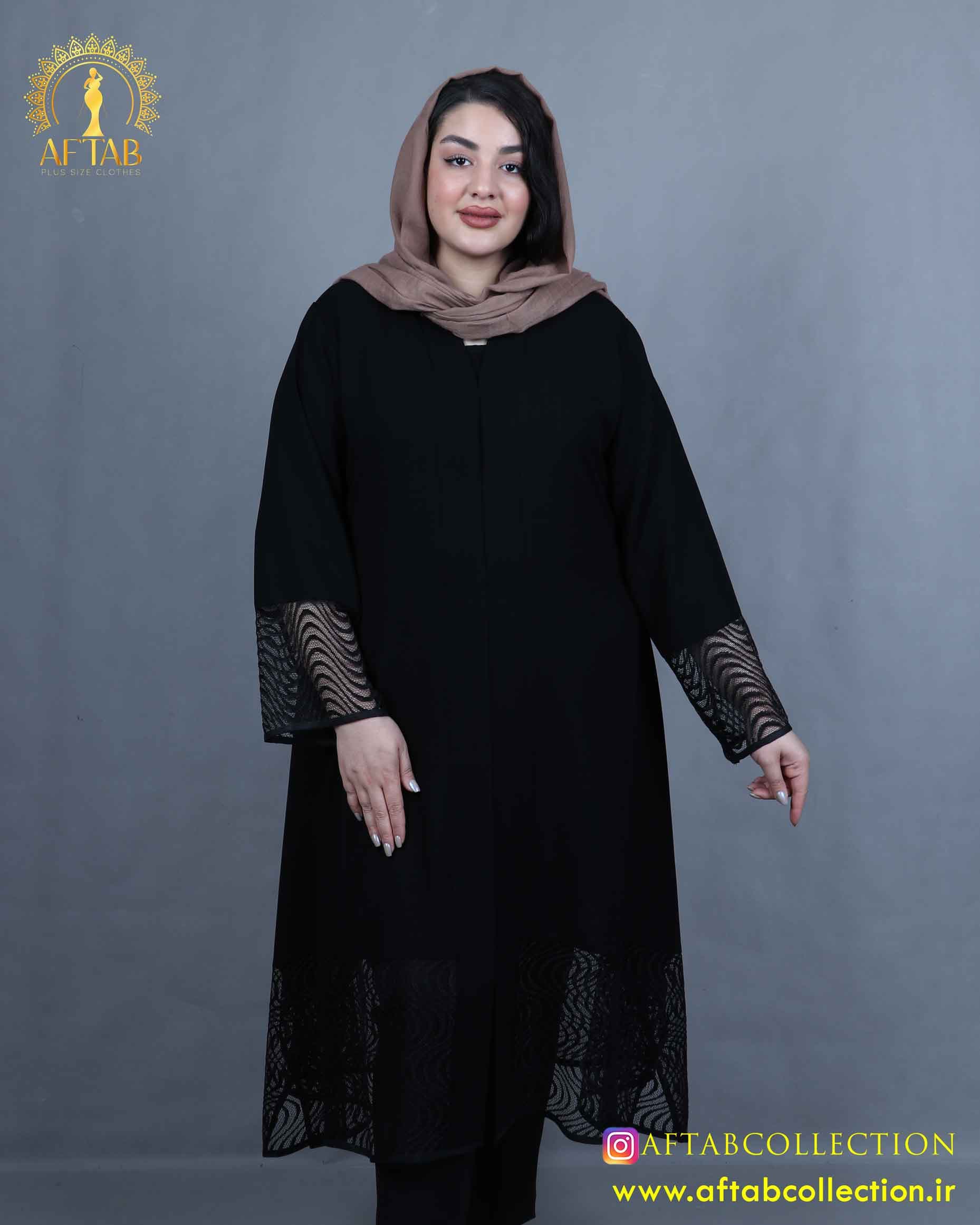 مانتو شانتون خرجکار یاخما سایزبزرگ 3670 — تصویر ۷