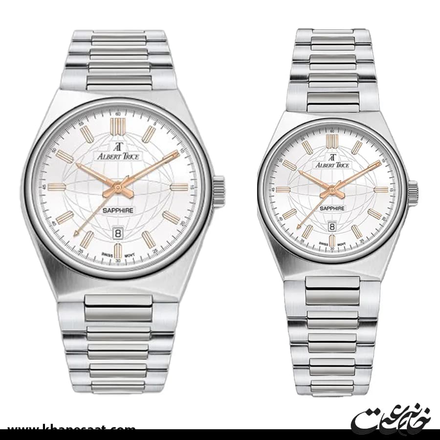 ساعت ست مچی مردانه و زنانه آلبرت ترایس مدل 20327-01 & 20328-11
