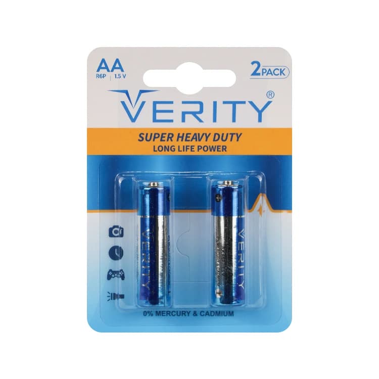 باتری قلمی VERITY مدل Super Heavy Duty کارتی 2 عددی