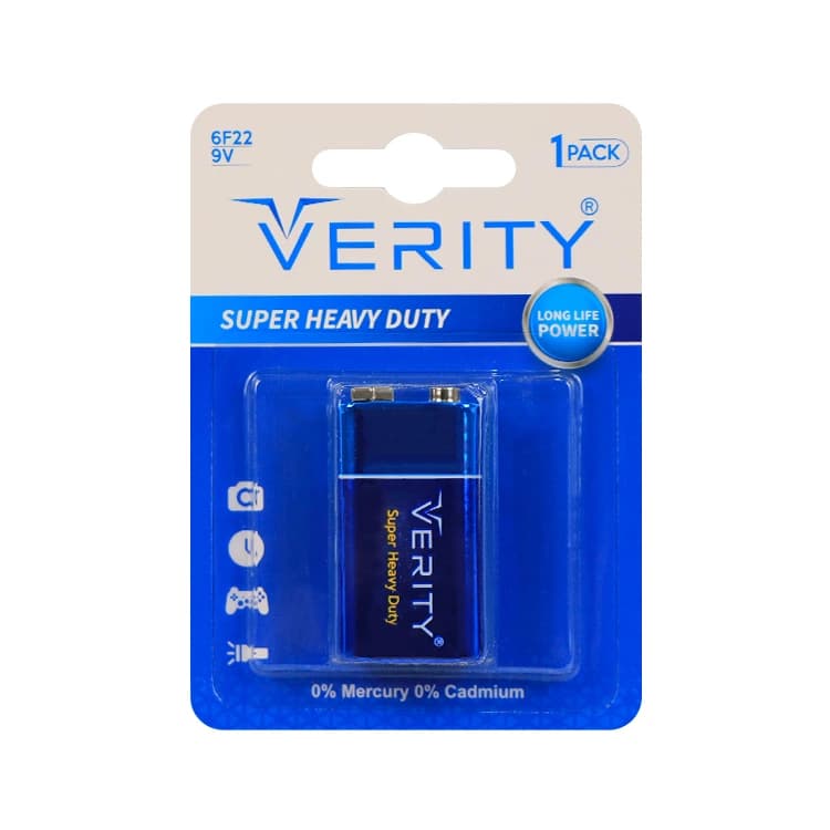 باتری 9V کتابی Super Heavy Duty برند VERITY کارتی
