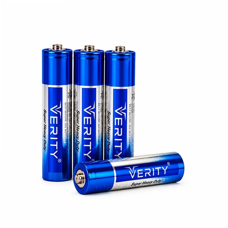 باتری نیم قلمی VERITY مدل Super Heavy Duty شرینک 4 عددی