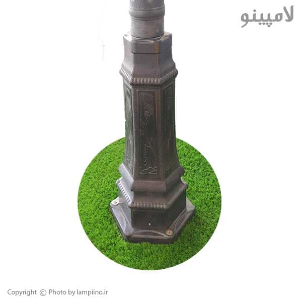 پایه چراغ حیاطی دوستان مدل هخامنشی مشکی