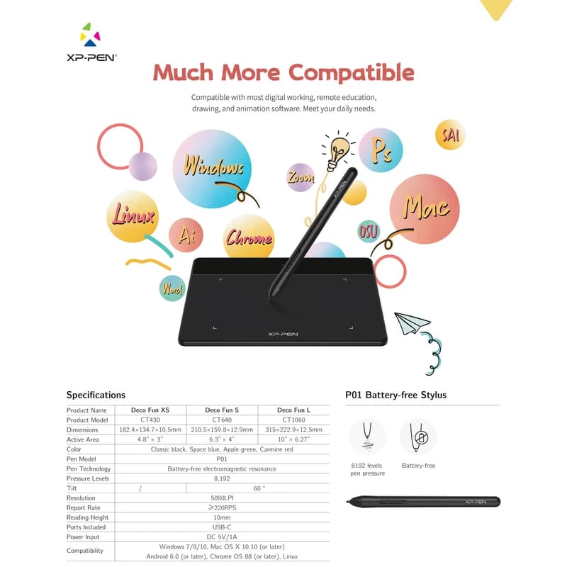 قلم نوری ایکس پی پن مدل Deco Fun XS CT430 — تصویر ۳