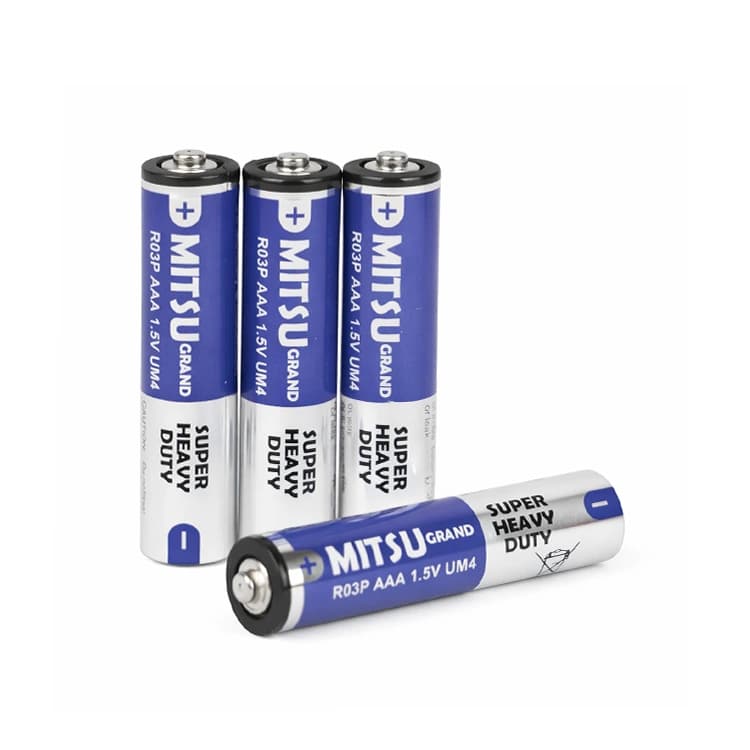 باتری نیم قلمی MITSU مدل Super Heavy Duty شرینک 4 عددی