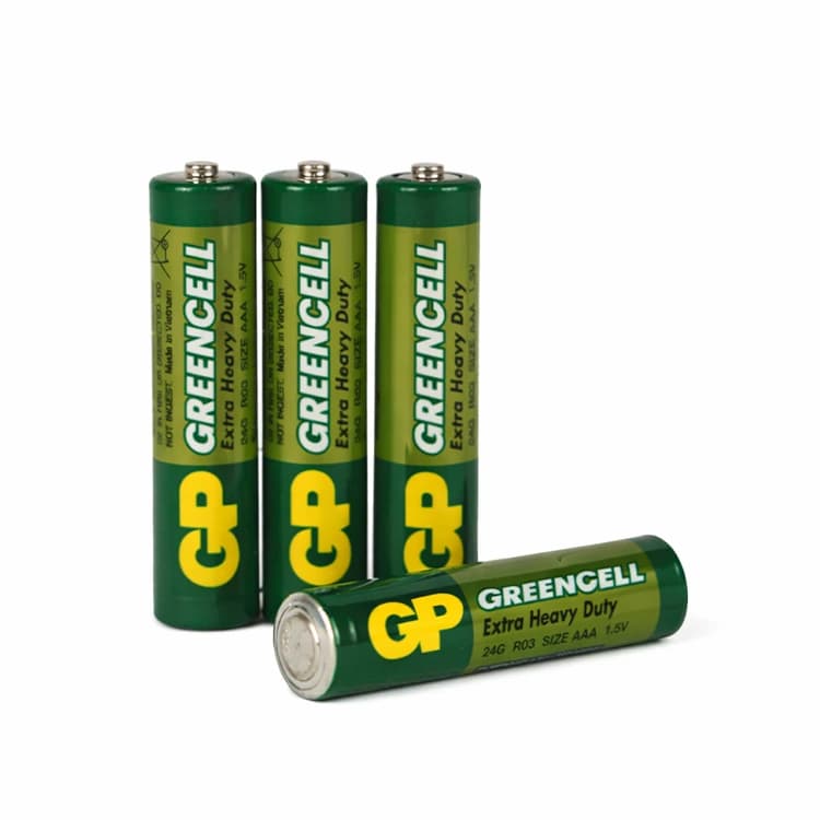 باتری نیم قلمی GP مدل Extra Heavy Duty شرینک 4 عددی