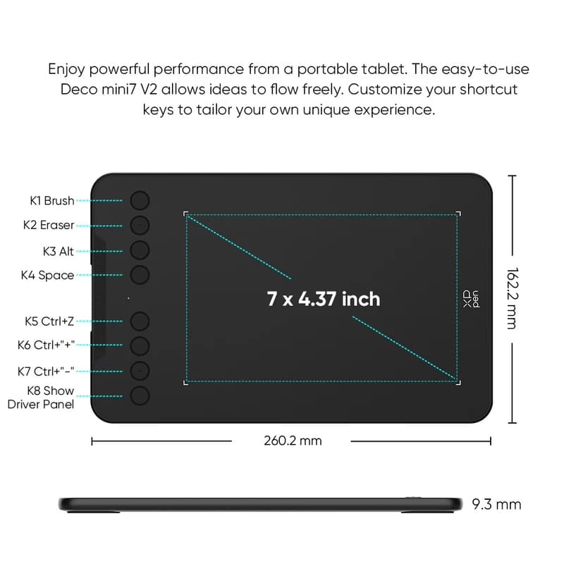 قلم نوری ایکس پی پن مدل LIGHT PEN DECO MINI7 V2 — تصویر ۴