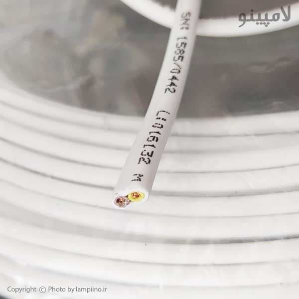 سیم سفید 1×2 نایلون بند تخت نورا کابل پارس — تصویر ۲