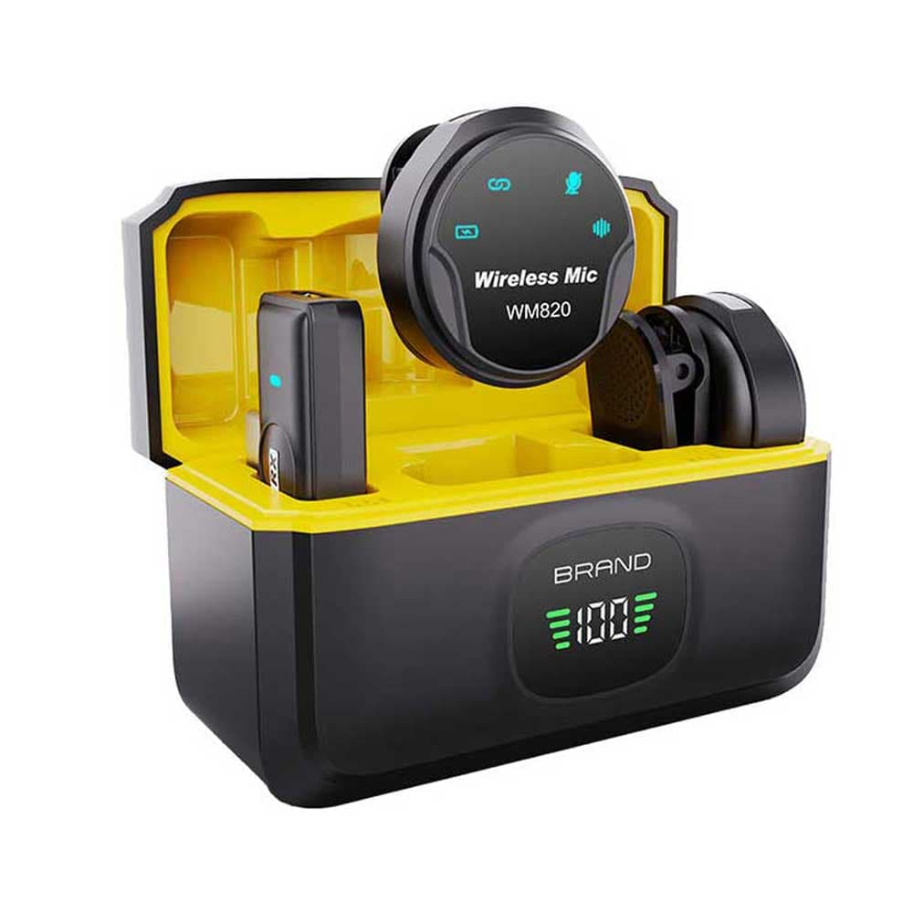 میکروفون یقه ای بی سیم Lightning دوقلو WM820 ( مخصوص گوشی های اپل ) — تصویر ۴