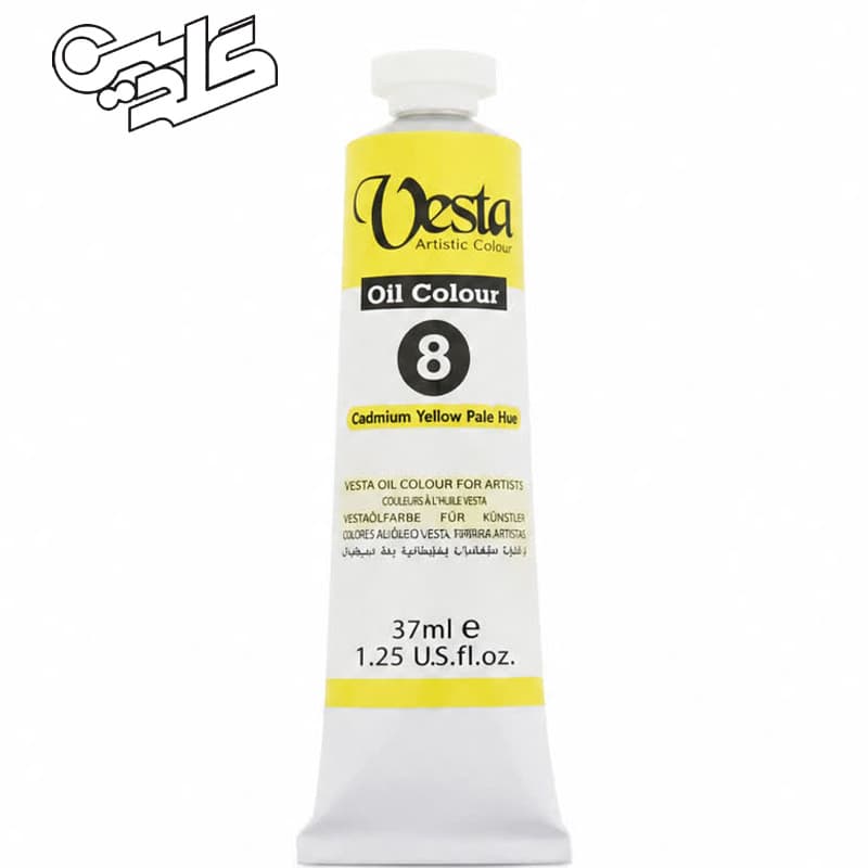 رنگ روغن وستا حجم 37 میلی لیتر – مدل Cadmium Yellow Pale Hue 8