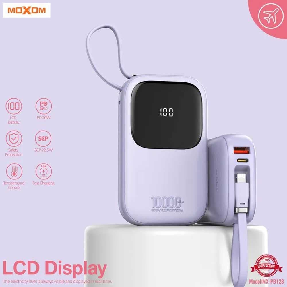 پاوربانک فست شارژ MOXOM MX-PB128 10000mAh — تصویر ۳