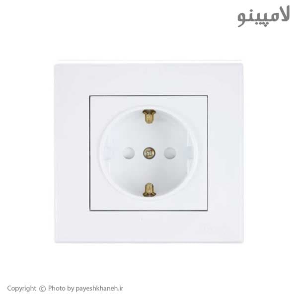 پریز برق ارتدار پارت الکتریک مغزی سرامیکی مدل تابش کد 5157