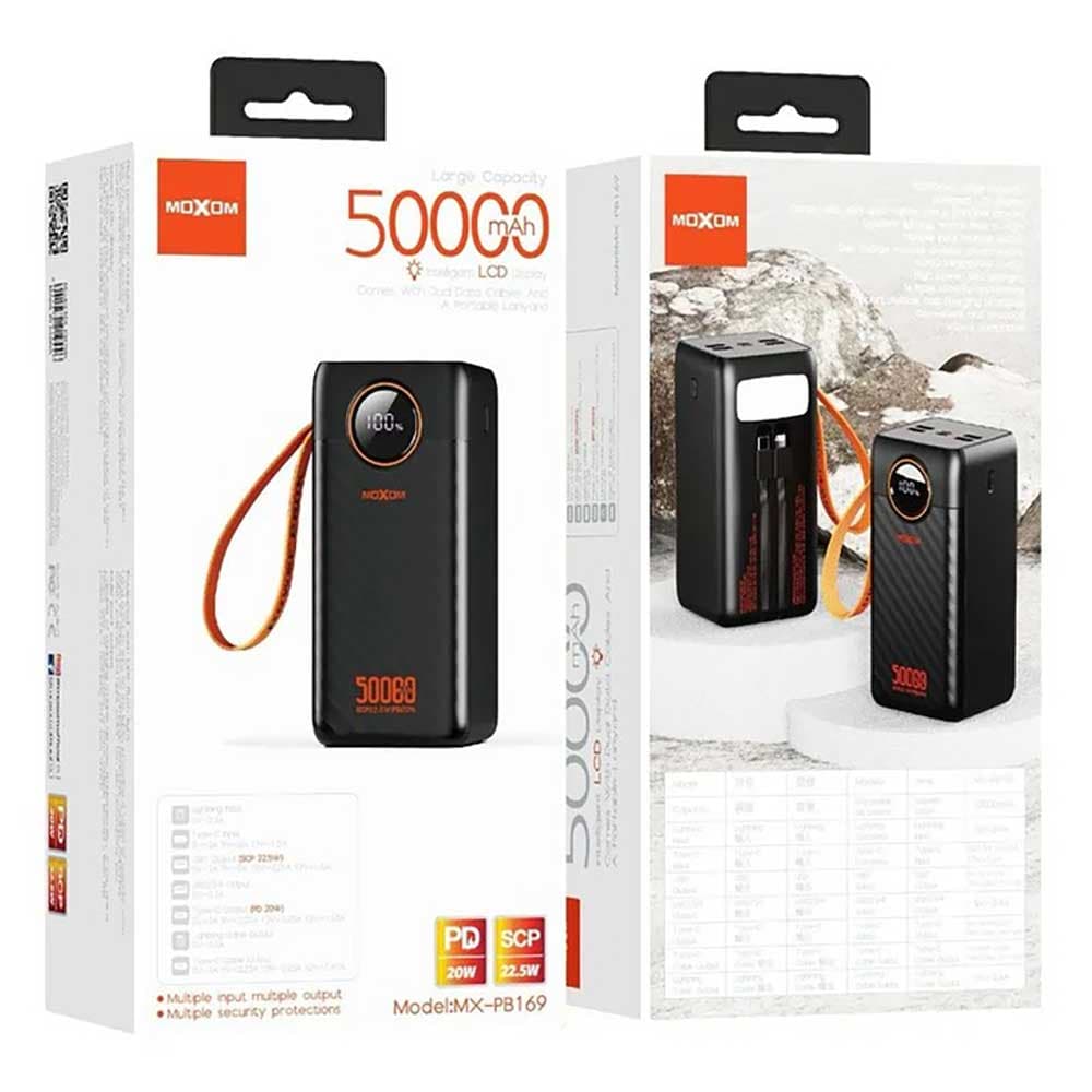 پاوربانک فست شارژ 50000 MOXOM MX-PB169 — تصویر ۳