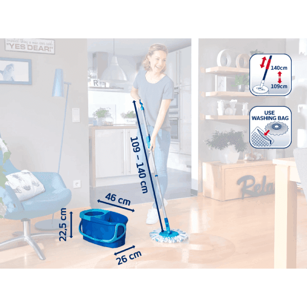 زمین شوی چرخشی لایف هایت LEIFHEIT مدل Clean Twist کد 52101 — تصویر ۳